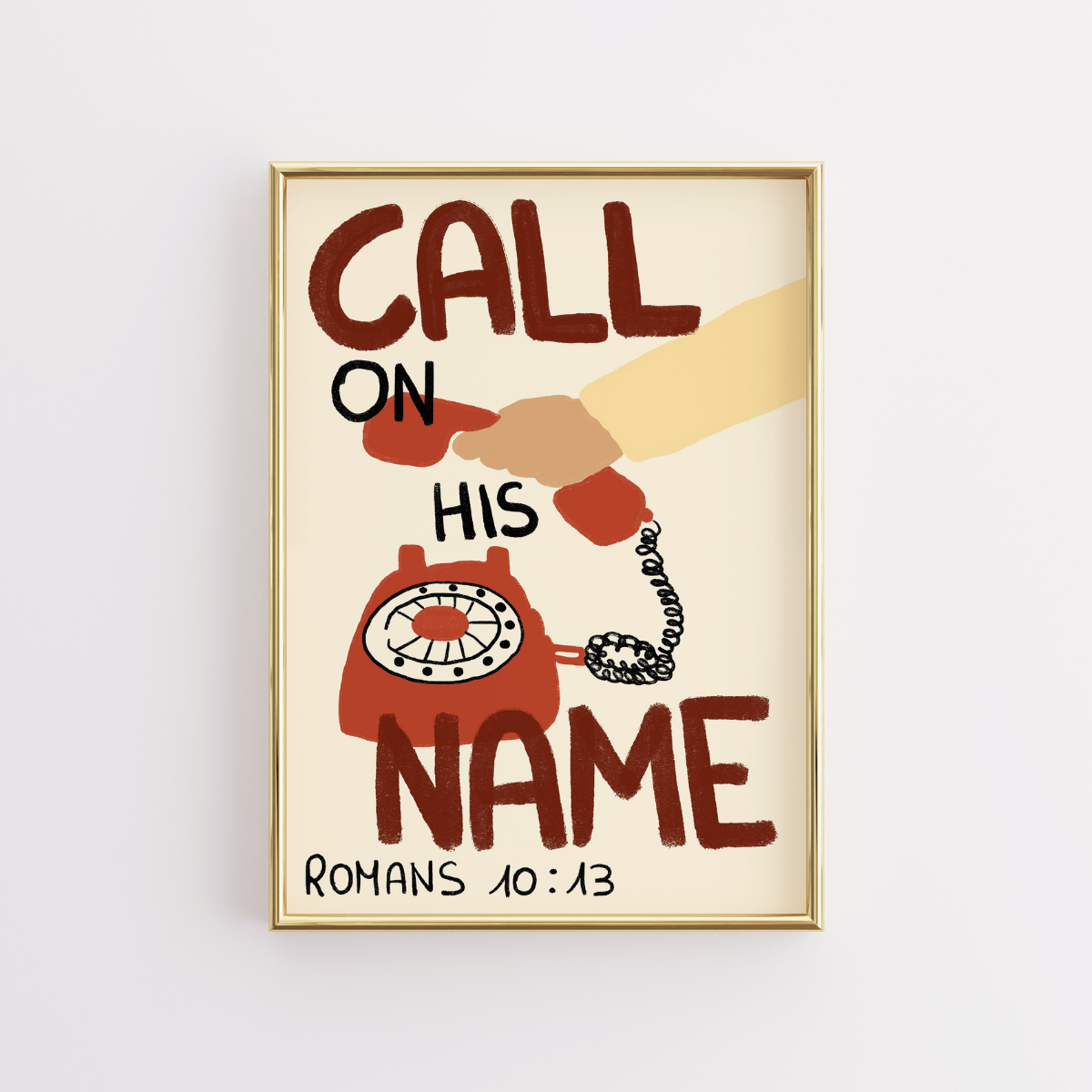 Call On His Name Print – Christian Bible Verse Poster