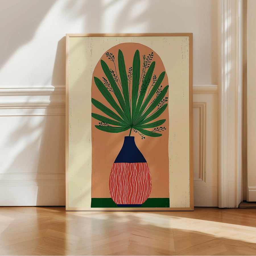 Tropical Plant Wall Art – Minimal Botanical Poster