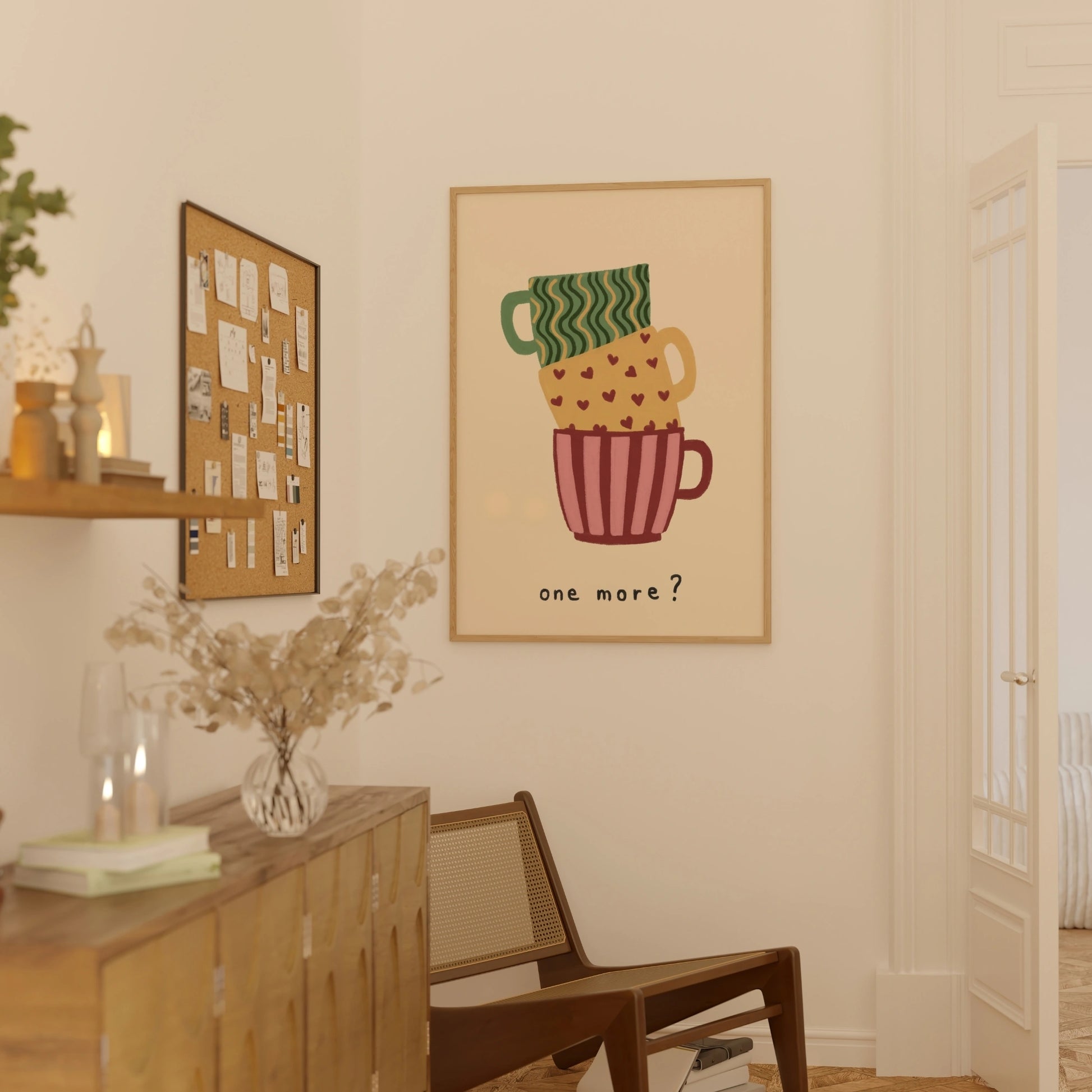 Colorful Retro Cup Poster