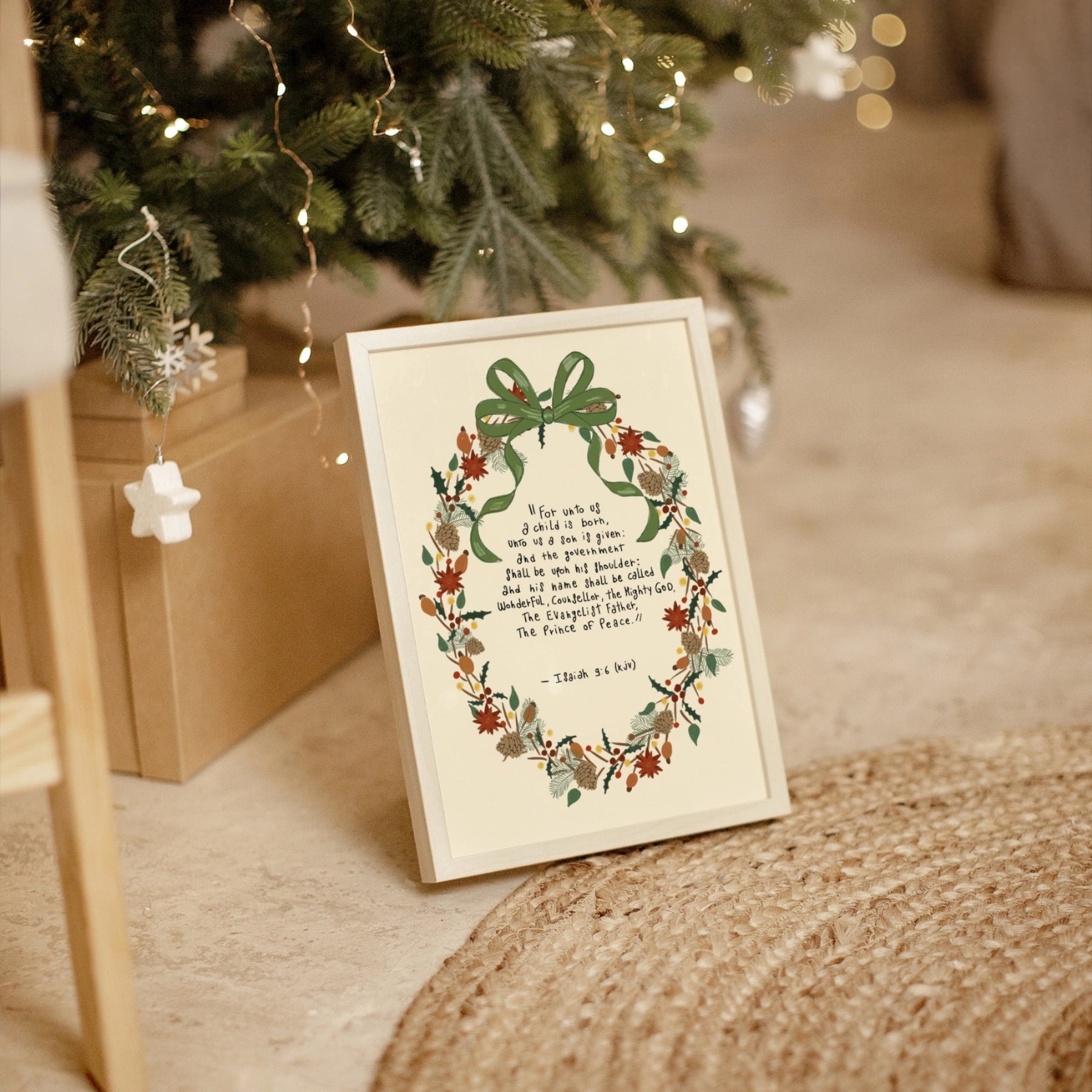 Elegant Bible Verse Holiday Print