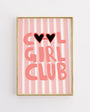 Cool Girl Club Wall Art – Preppy Girl Poster Print