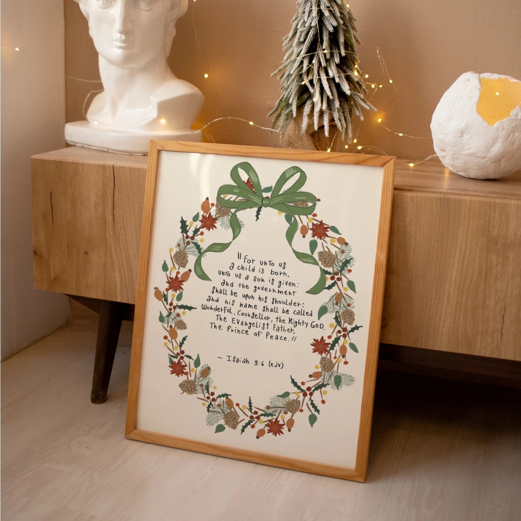Elegant Bible Verse Holiday Print