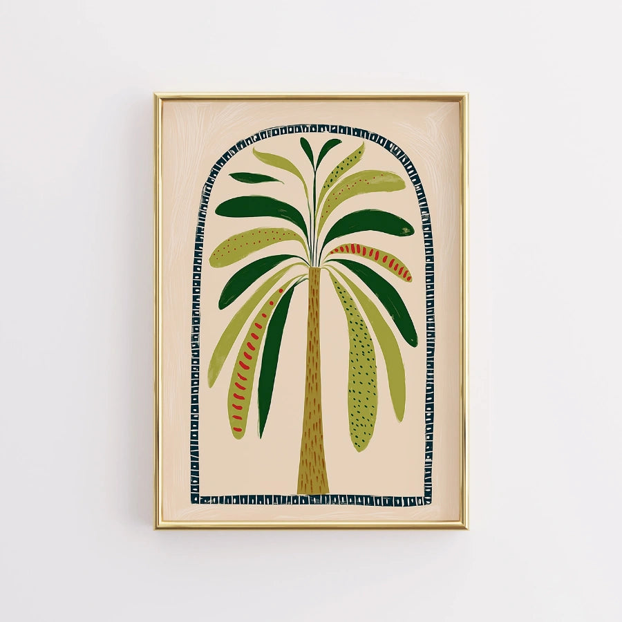 Arte murale con palme – Poster con pianta tropicale boho 