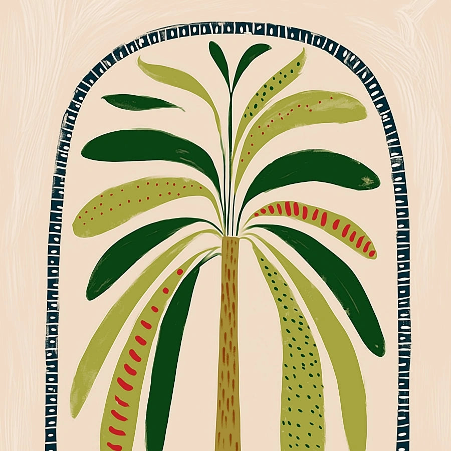 Arte murale con palme – Poster con pianta tropicale boho 