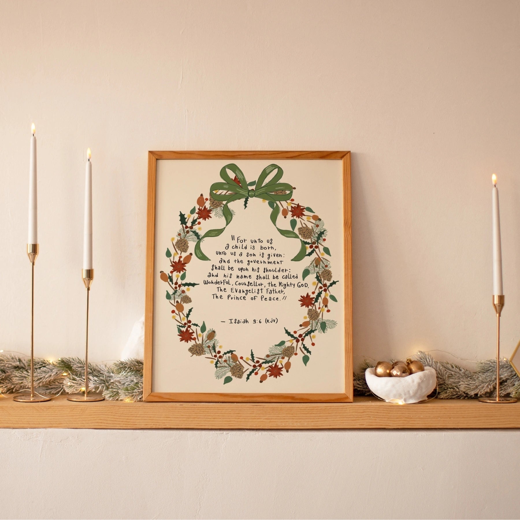 Elegant Bible Verse Holiday Print