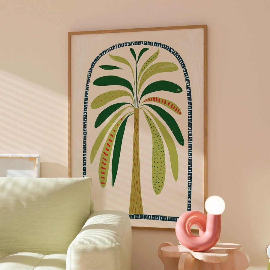 Arte murale con palme – Poster con pianta tropicale boho 