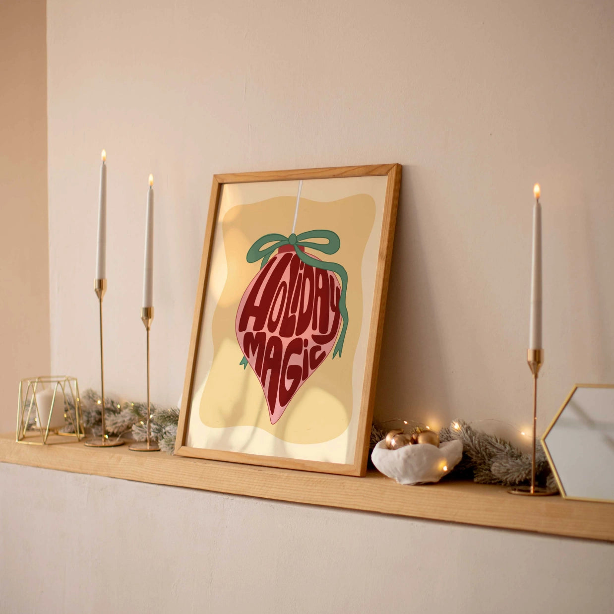 Holiday Magic Christmas Ornament Poster
