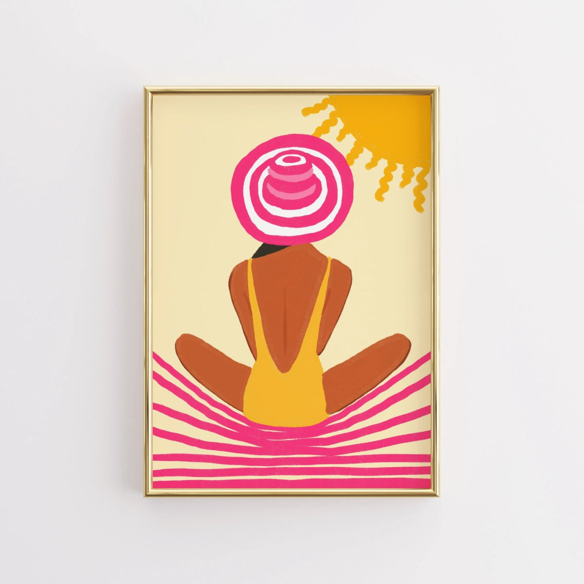 Beach Girl Wall Art - Coastal Summer Print