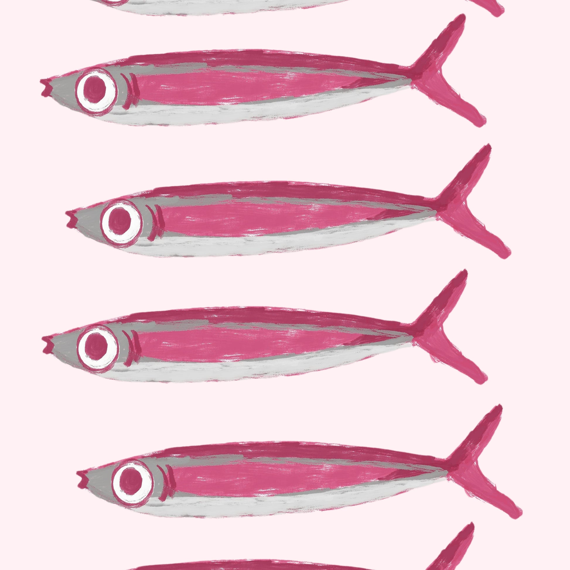 Pink Fish Wall Art – Coastal Kitchen Decor