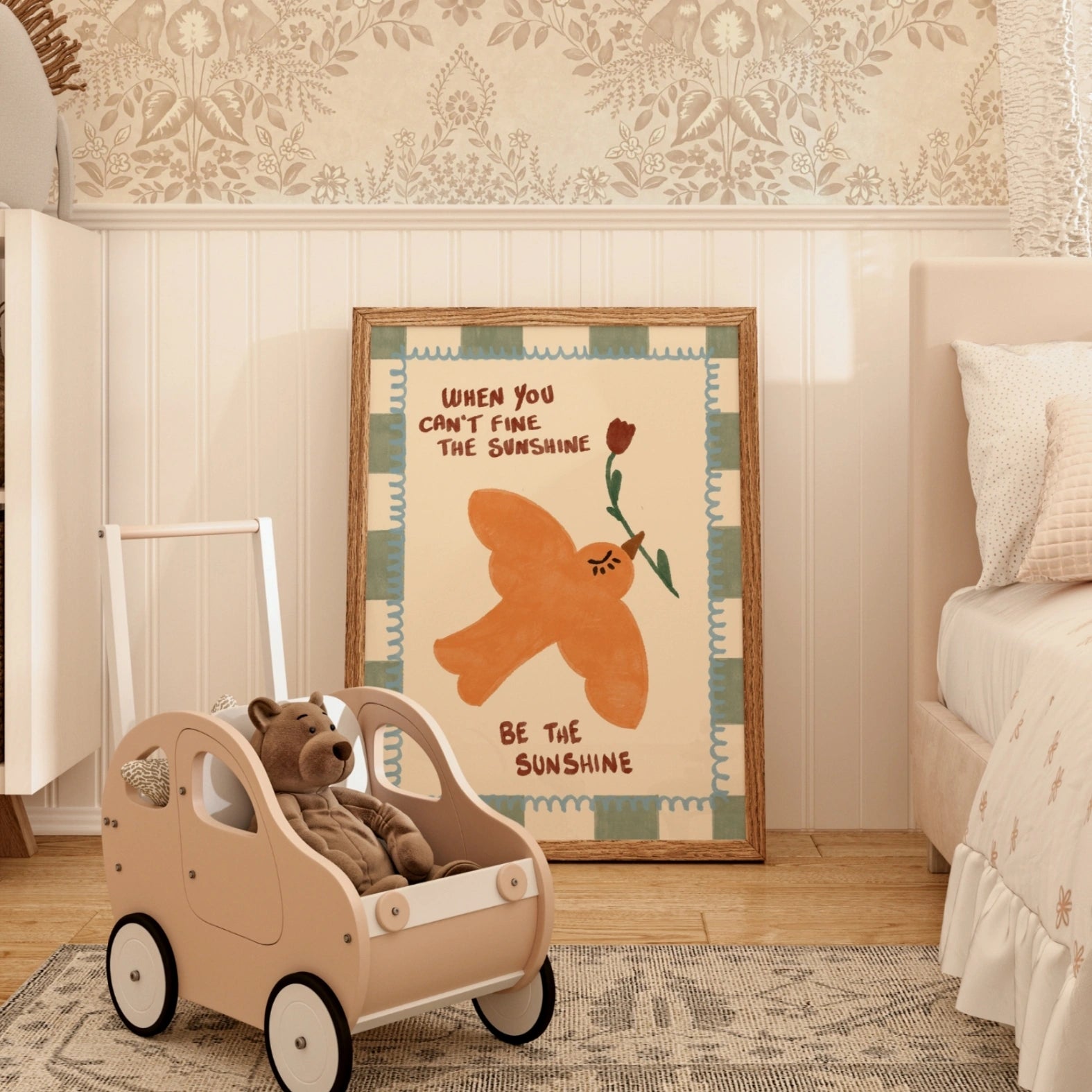 Arte murale con citazioni positive per bambini