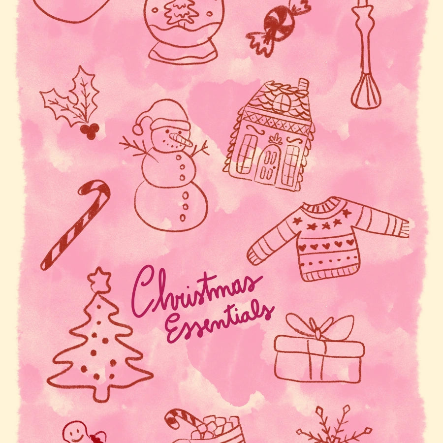 Articoli essenziali per Natale – Poster di Natale preppy