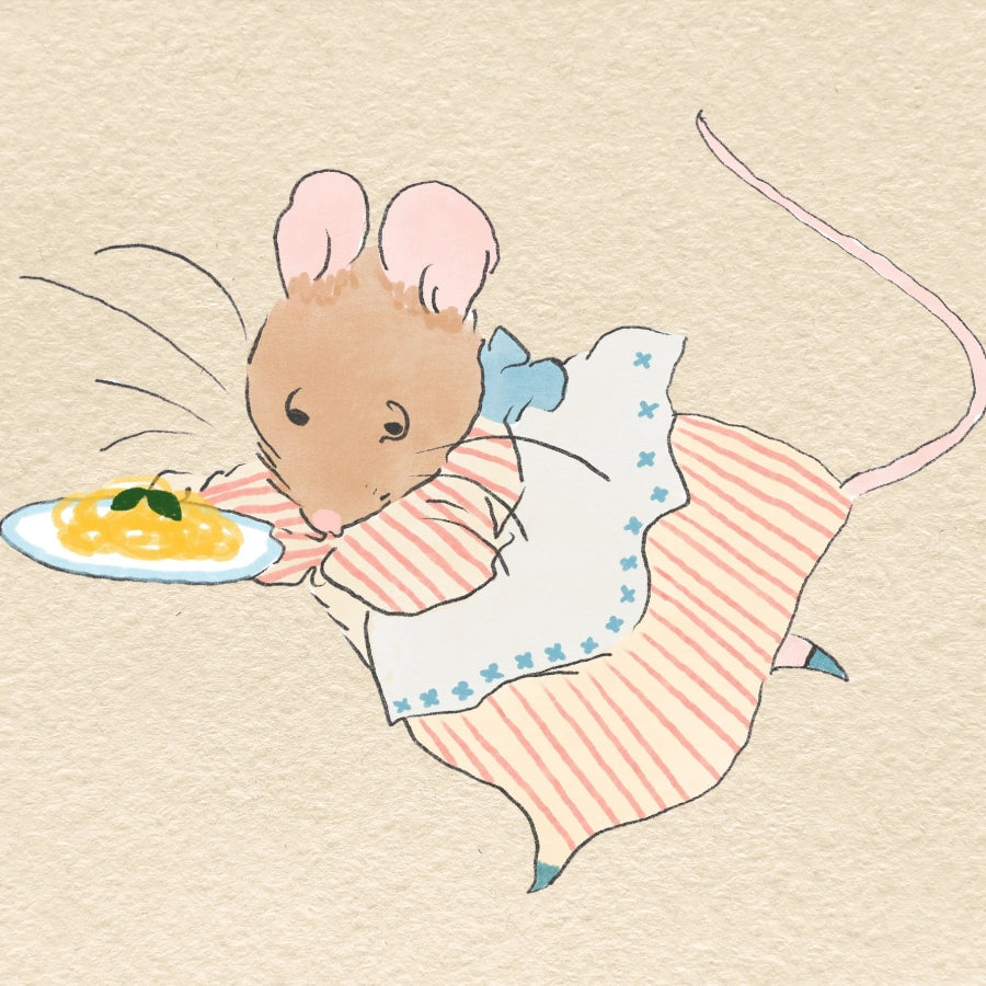 Mouse Vintage Nursery Print – Retro Animal Wall Art
