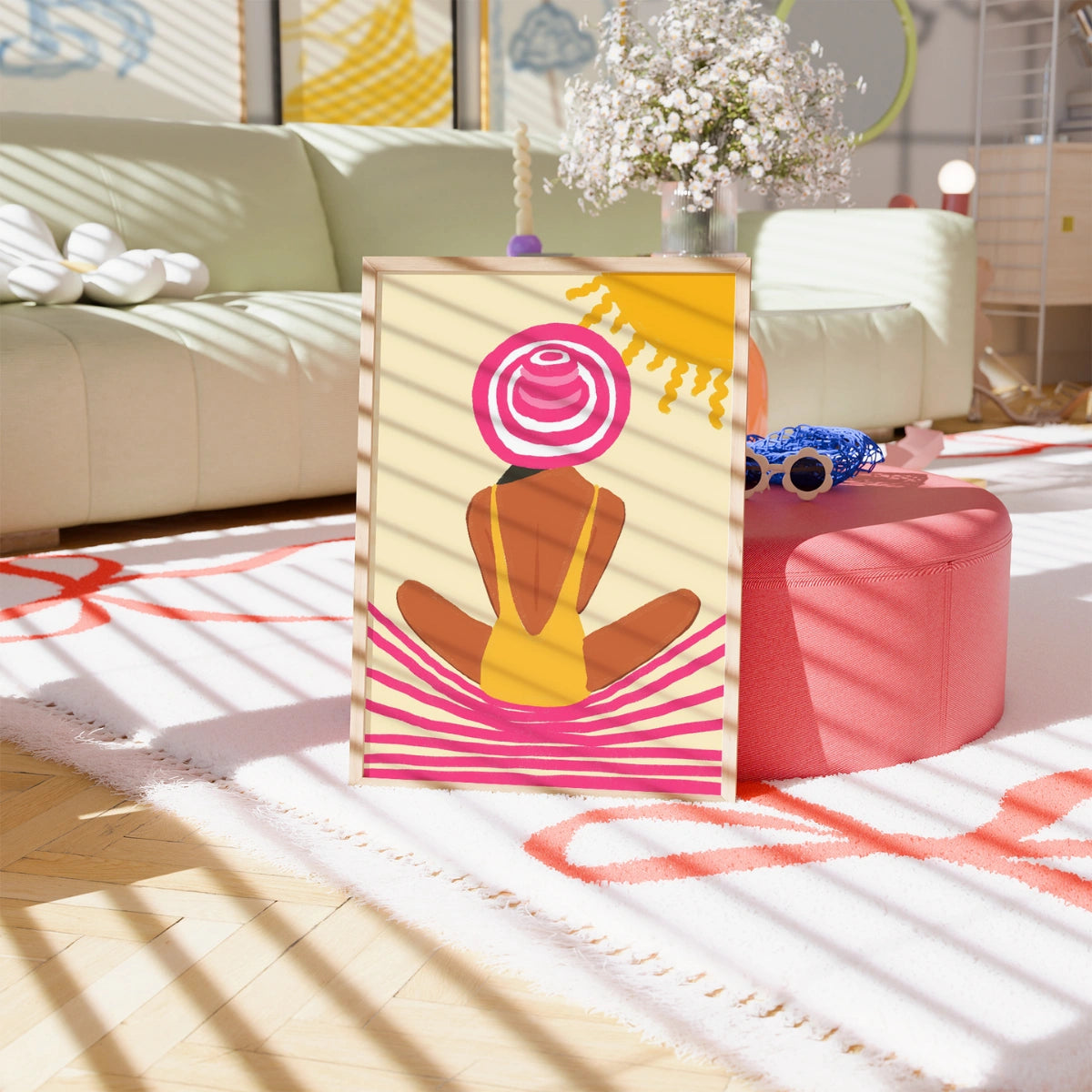 Beach Girl Wall Art - Coastal Summer Print