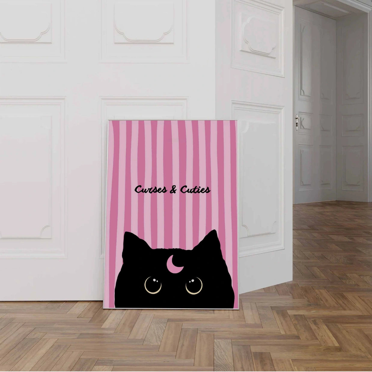 Curses and Cuties Cat  – Halloween Print