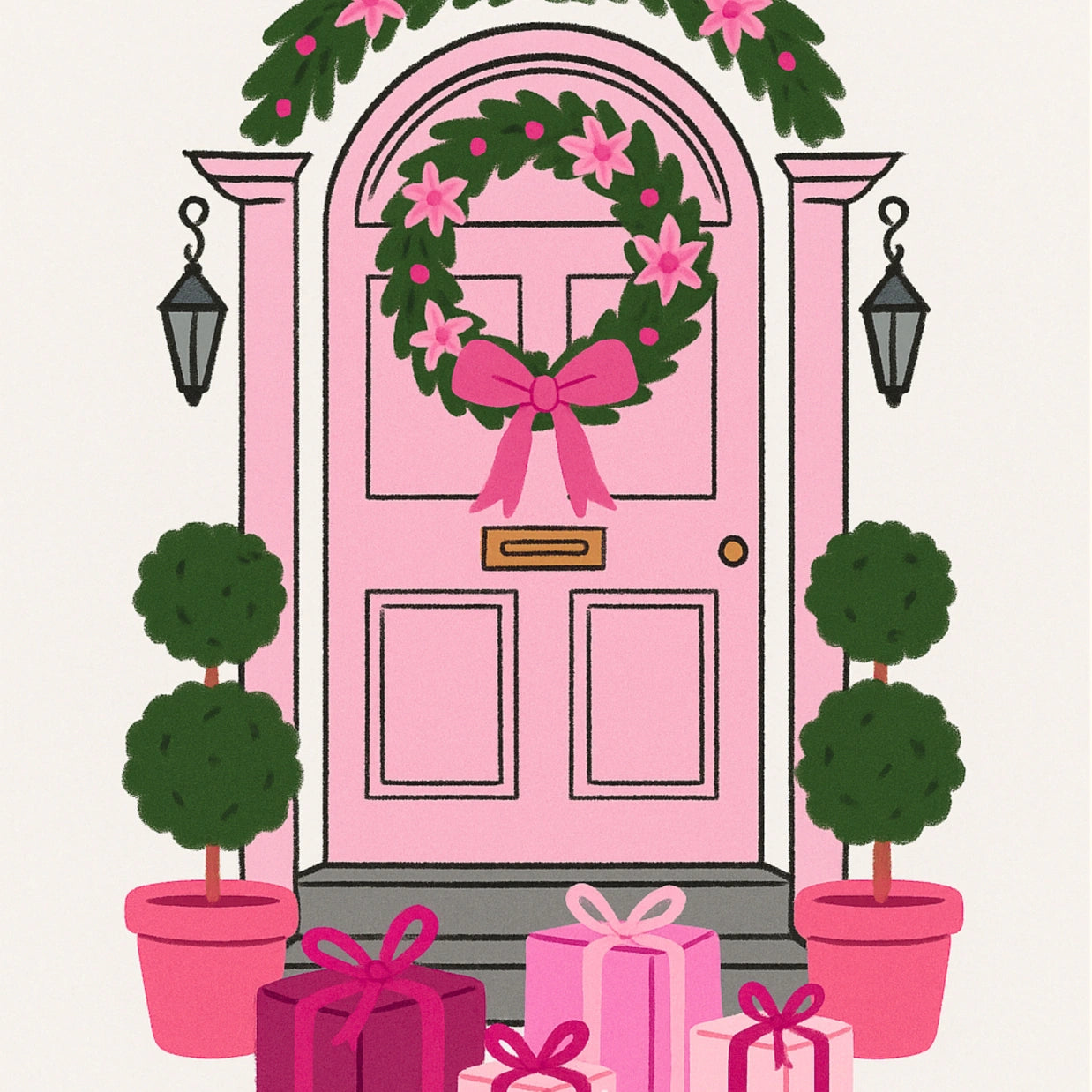 Holiday Front Porch Print