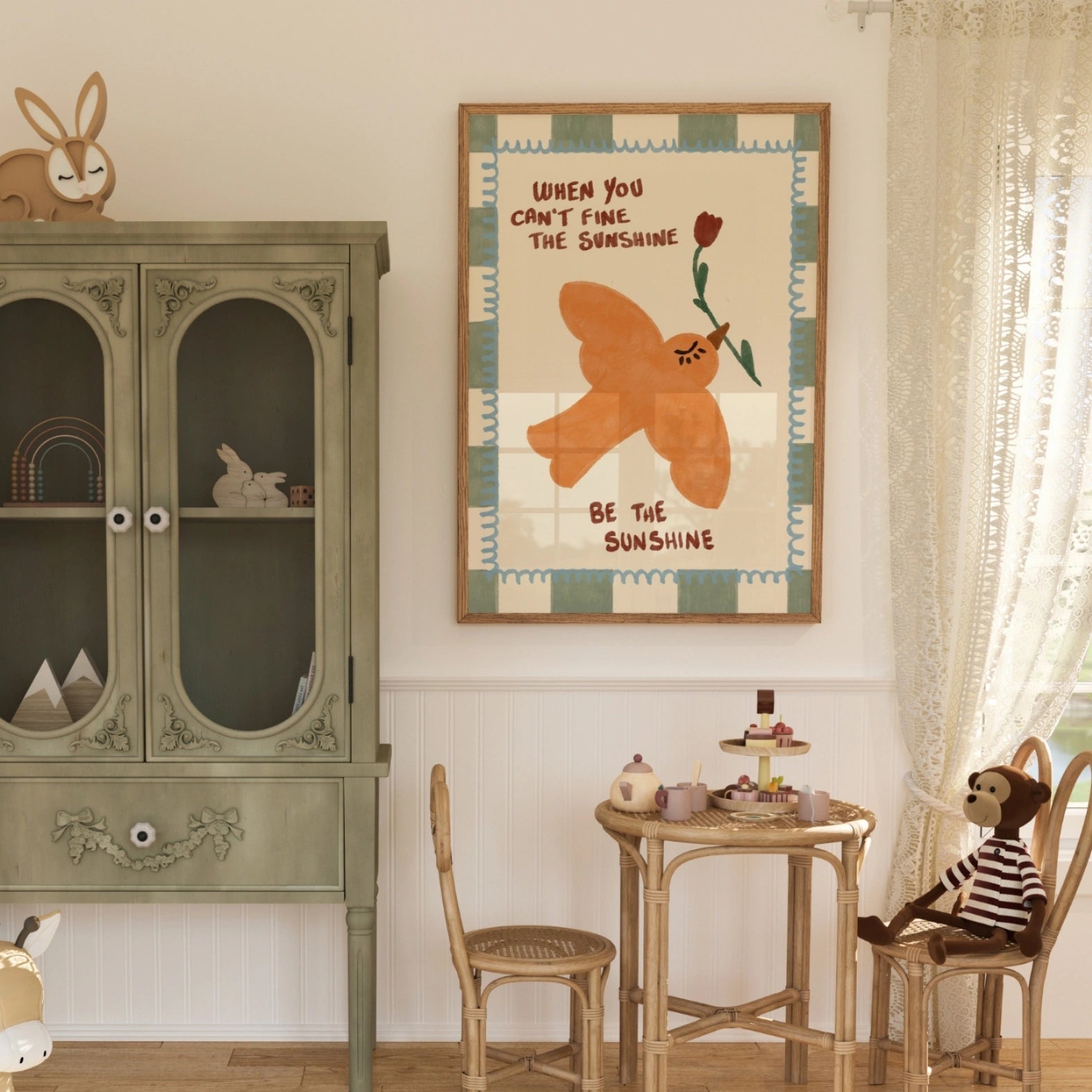 Arte murale con citazioni positive per bambini