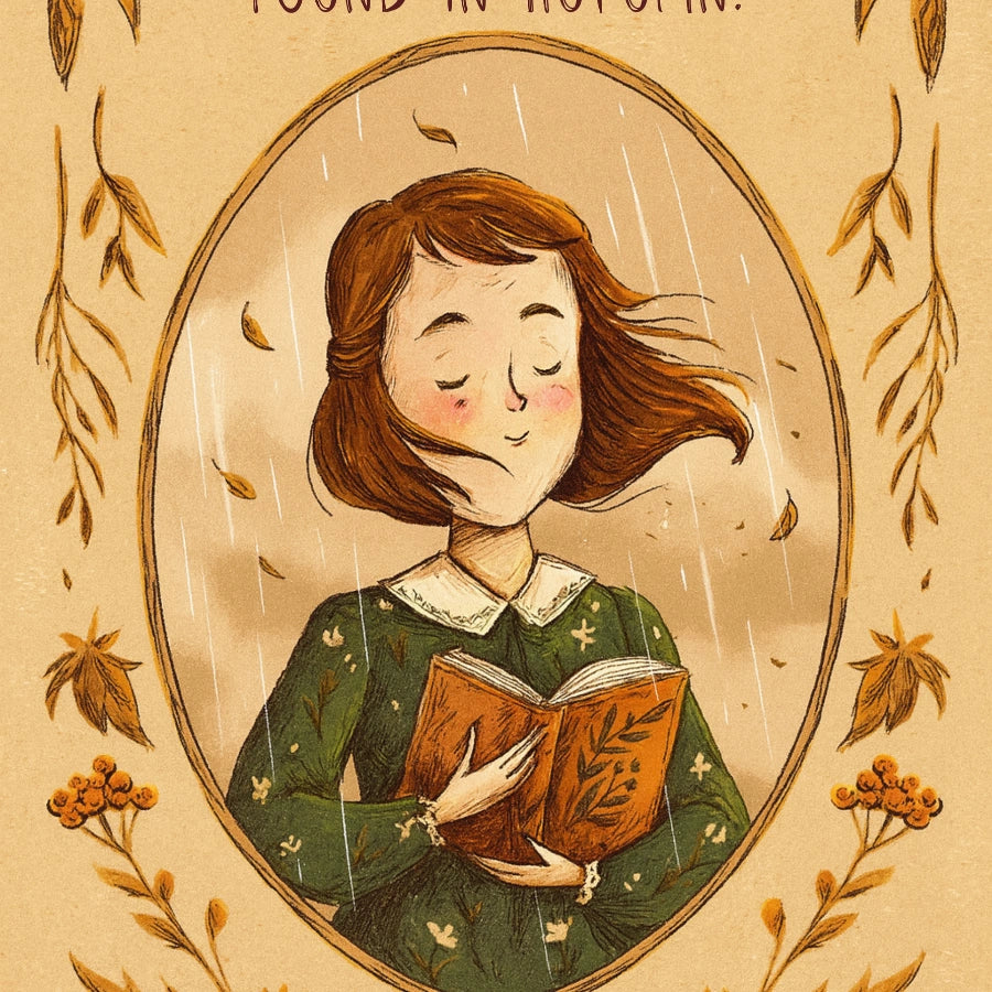 Autumn Reading Wall Art - Cozy Book Lover Print