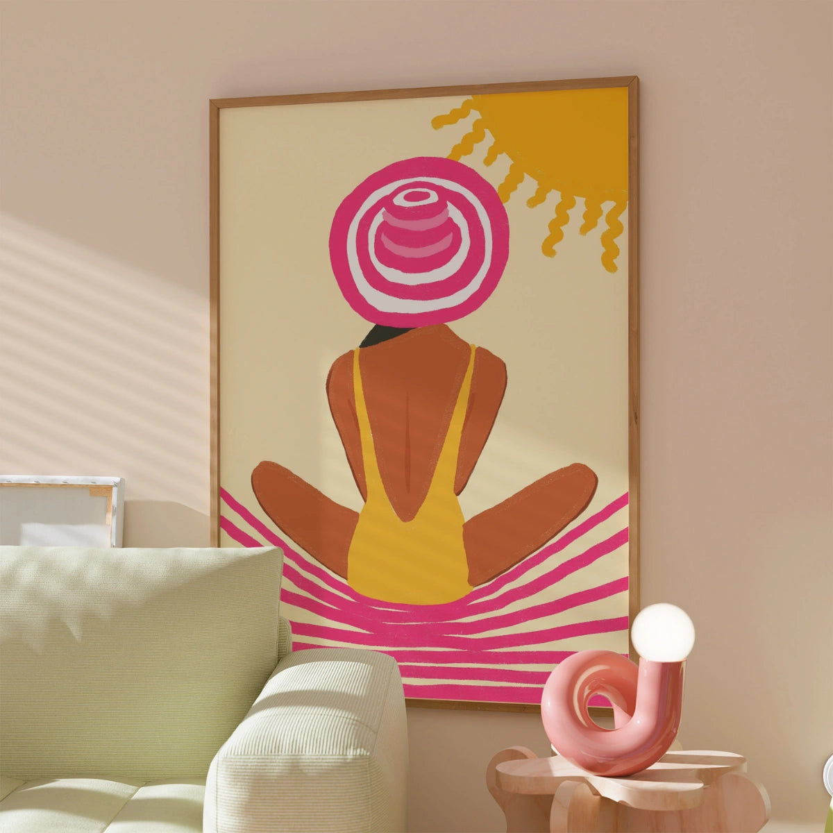 Beach Girl Wall Art - Coastal Summer Print