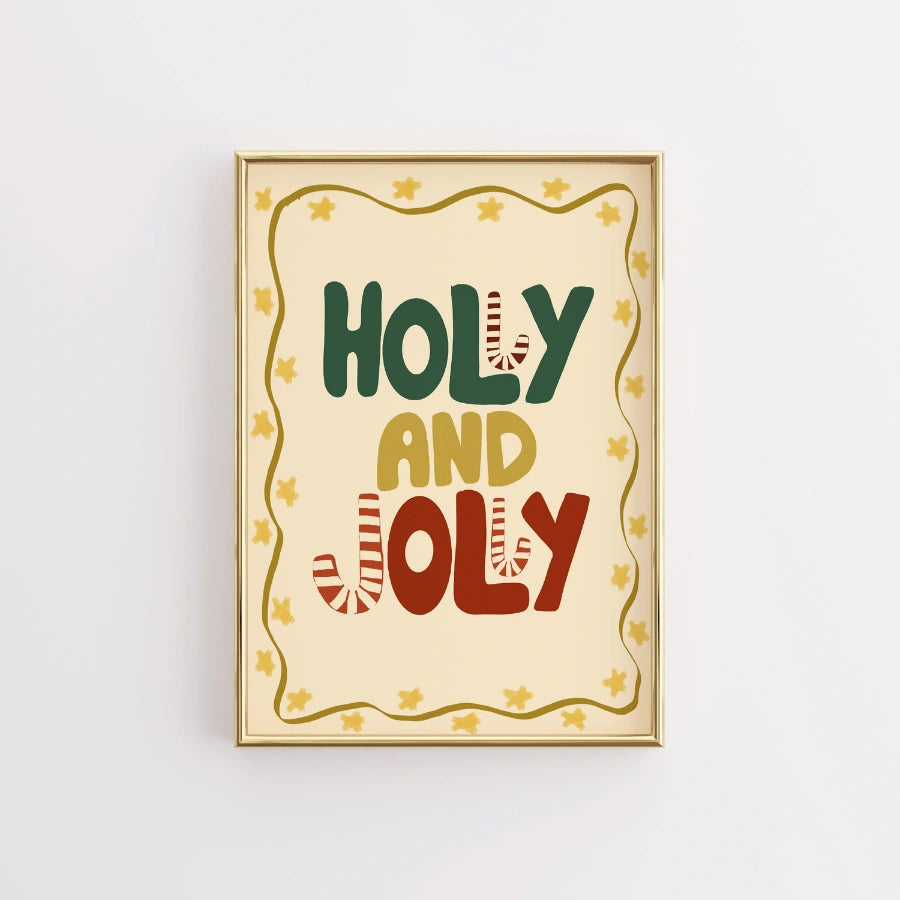 Holy and Joly Wall Art – Festive Religious and Fun Poster