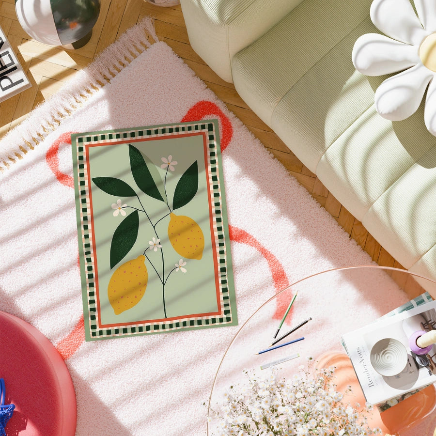 Decorazione murale da cucina con limone – Stampa di frutta mediterranea 