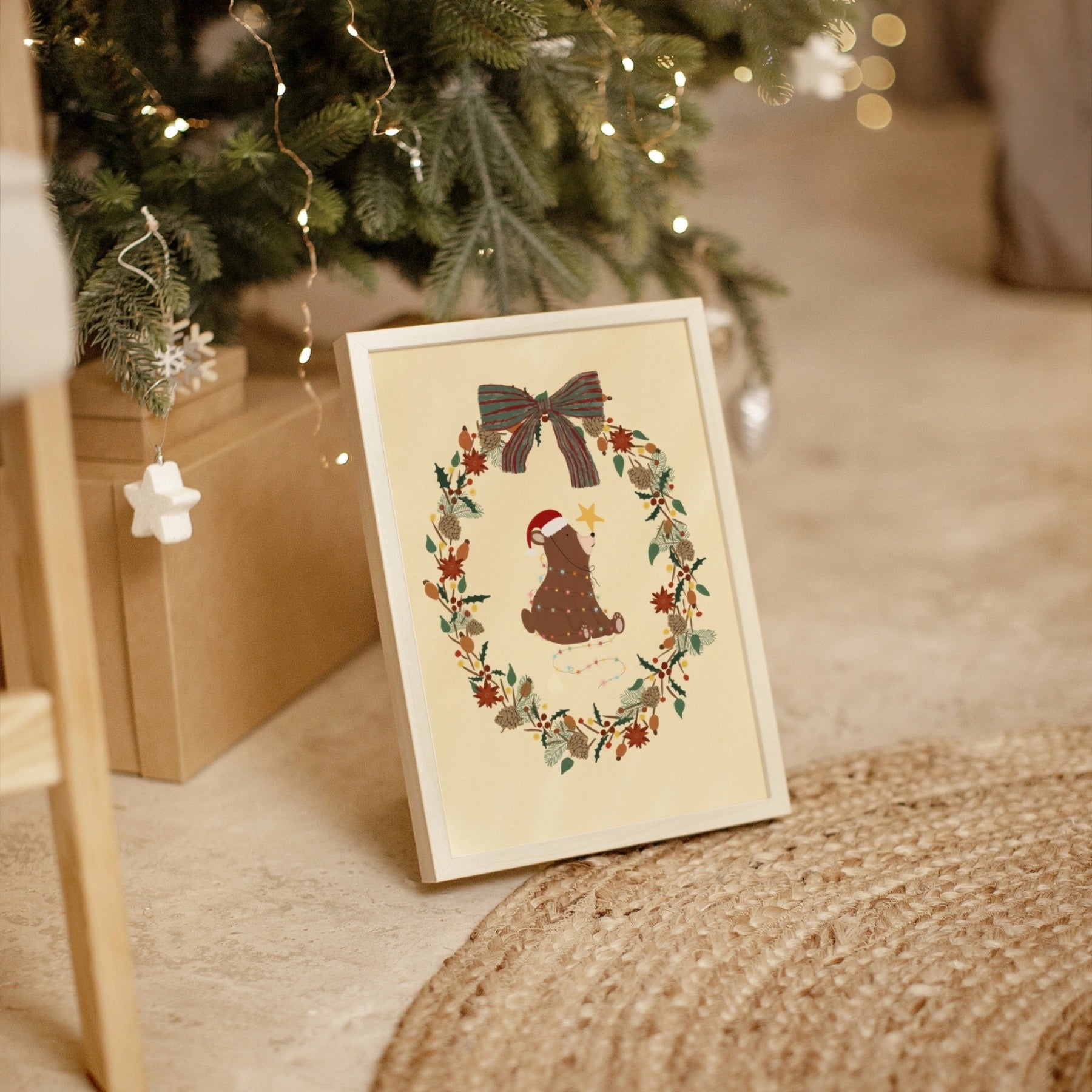 Christmas Bear Wreath