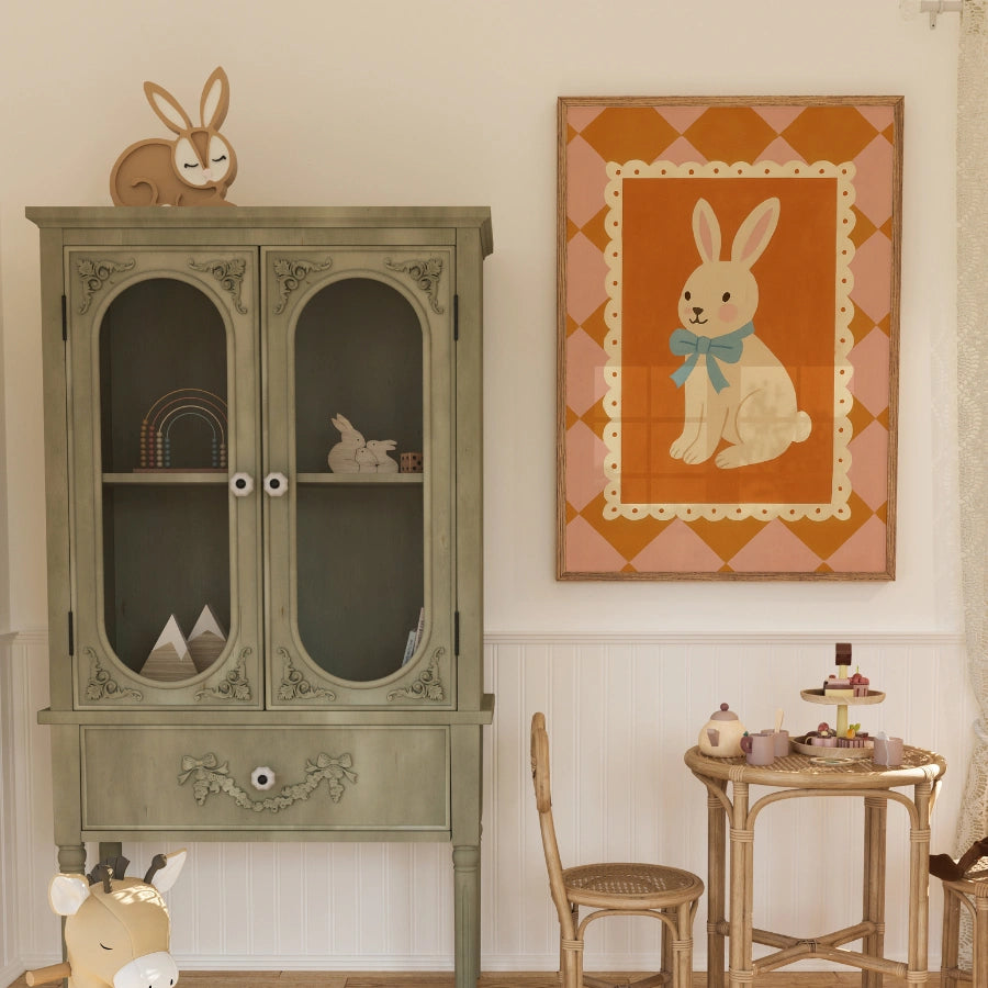 Bunny Nursery Print - Cute Rabbit Wall Art for Kids