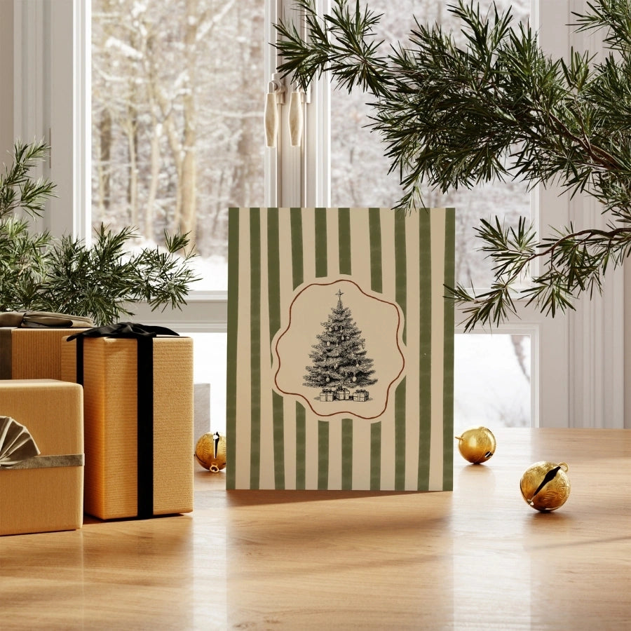 Vintage Christmas Tree Wall Art