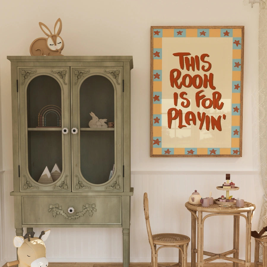 This Room is for Playin' Nursery Print - Playroom Quote Wall Art
