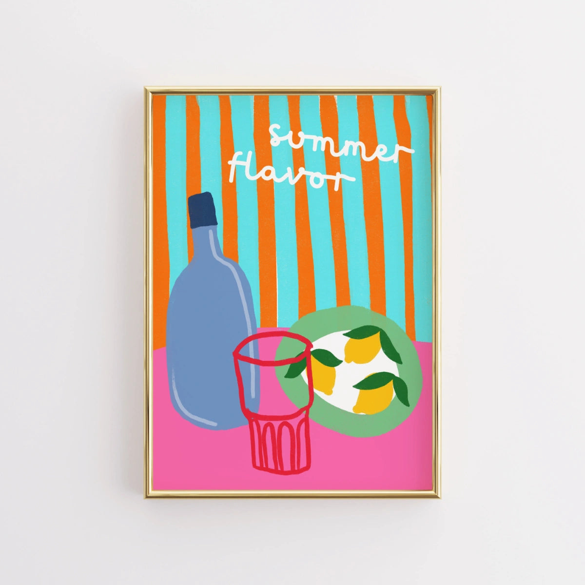 Summer Flavor Wall Art - Retro Mediterranean Print