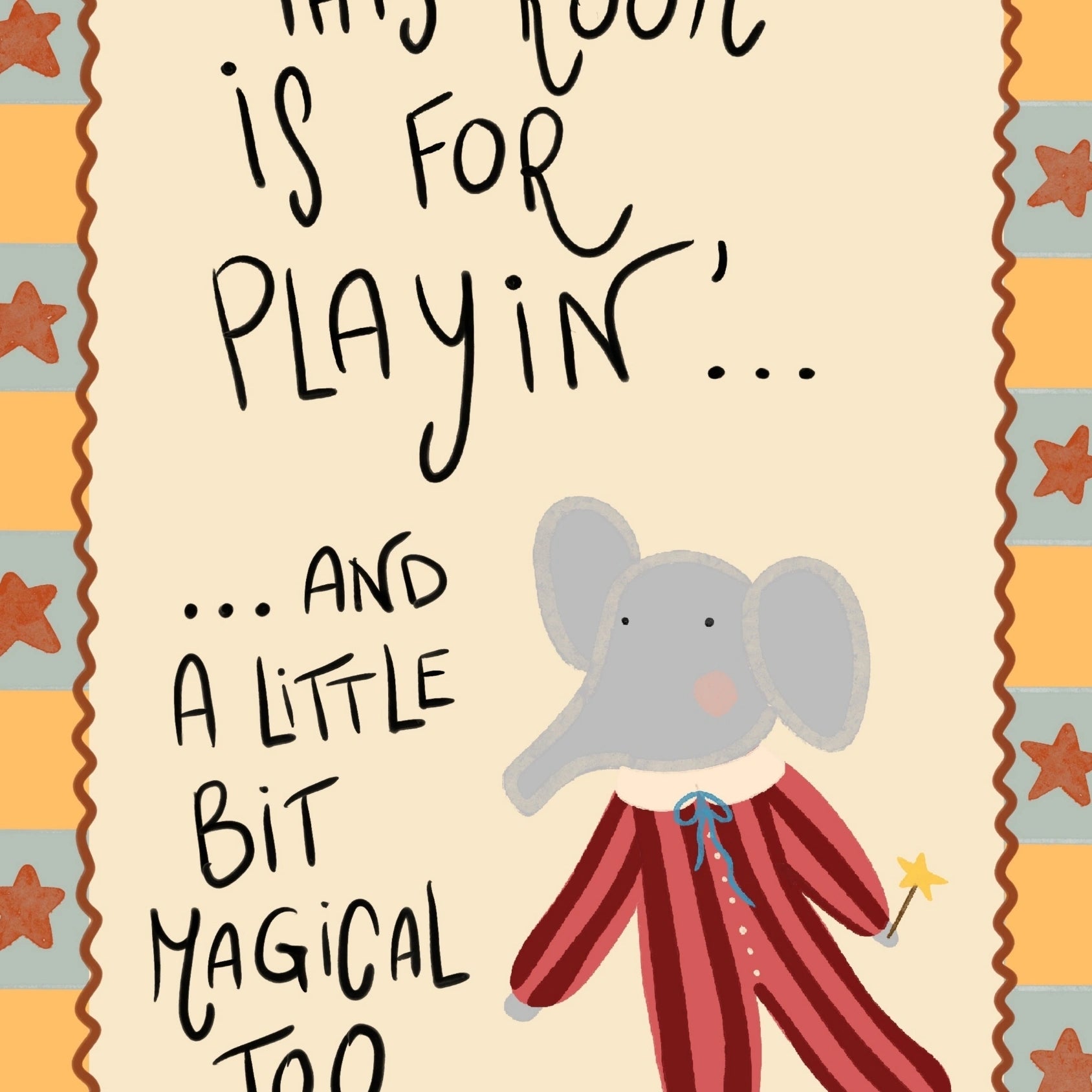 This Room Is for Playin’ Nursery Print