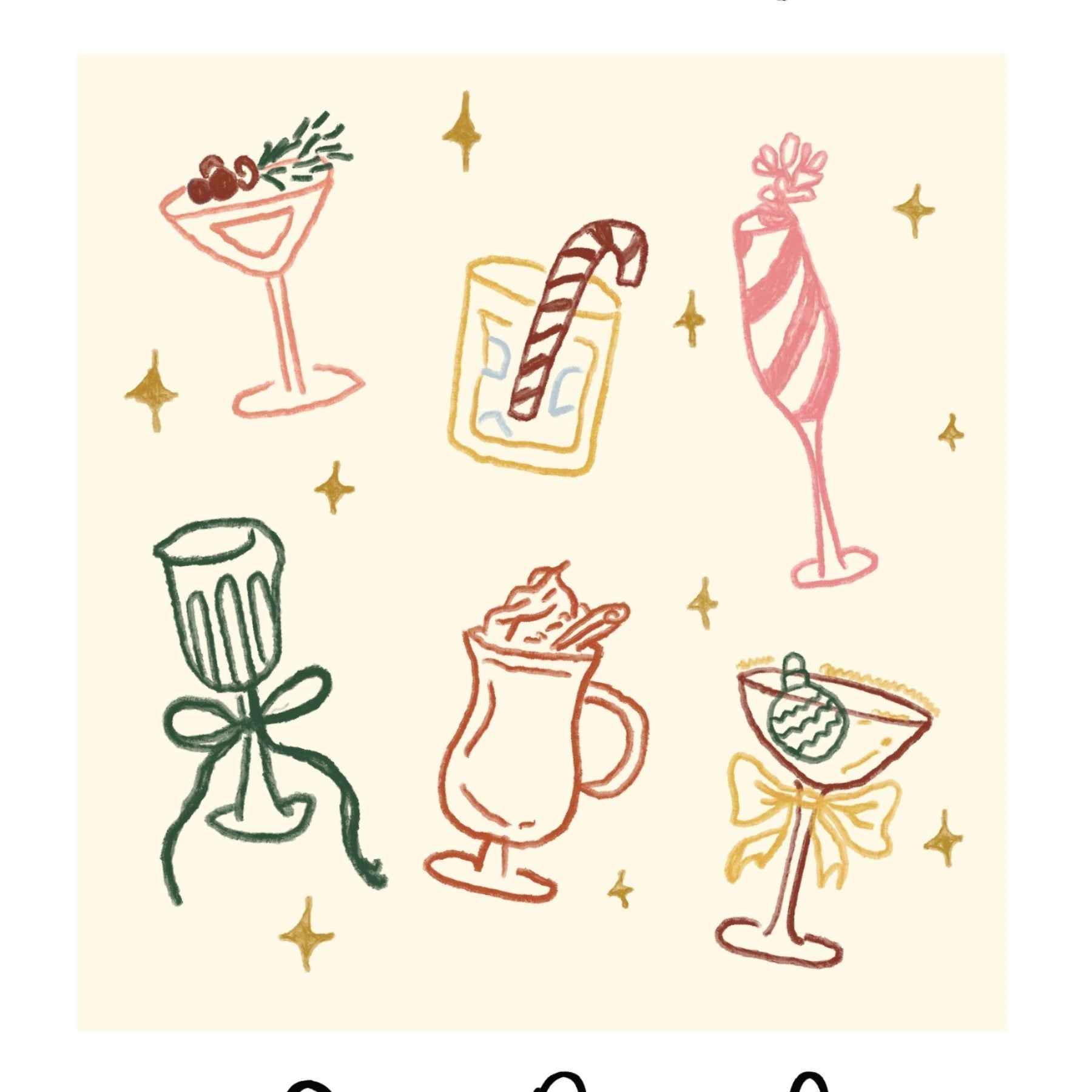 Festive Cocktail Wall Art