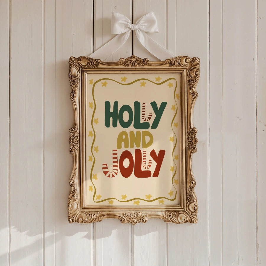 Holy and Joly Wall Art – Festive Religious and Fun Poster