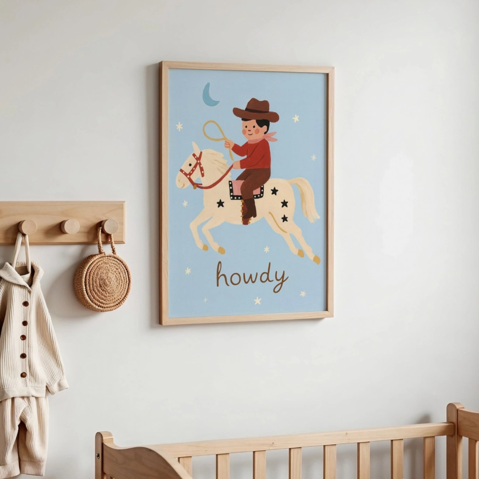 Howdy Cowboy Nursery Print