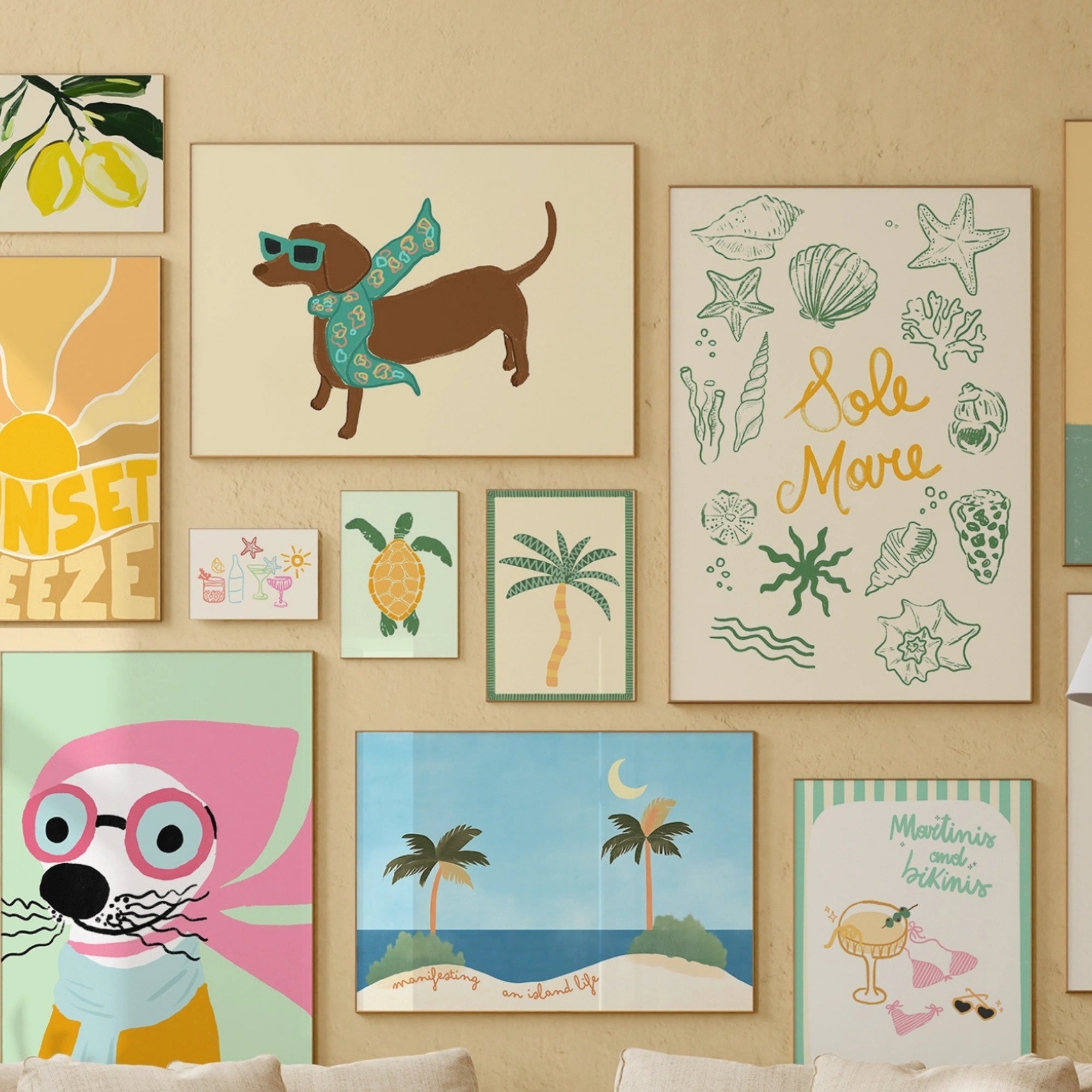 Handmade Pastel Coastal Decor, over 130 prints