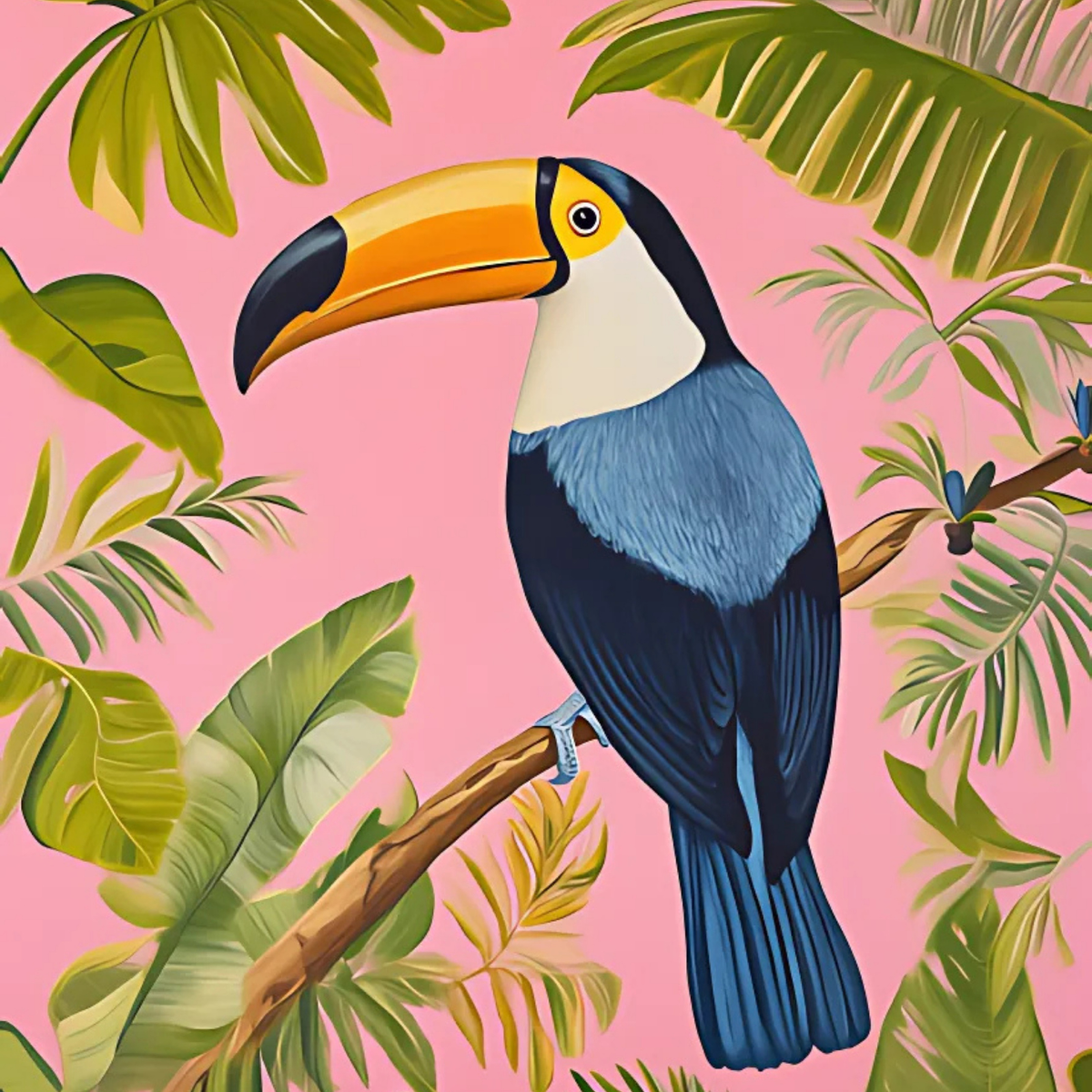 Tropical Toucan Wall Art – Vibrant Jungle Bird Print