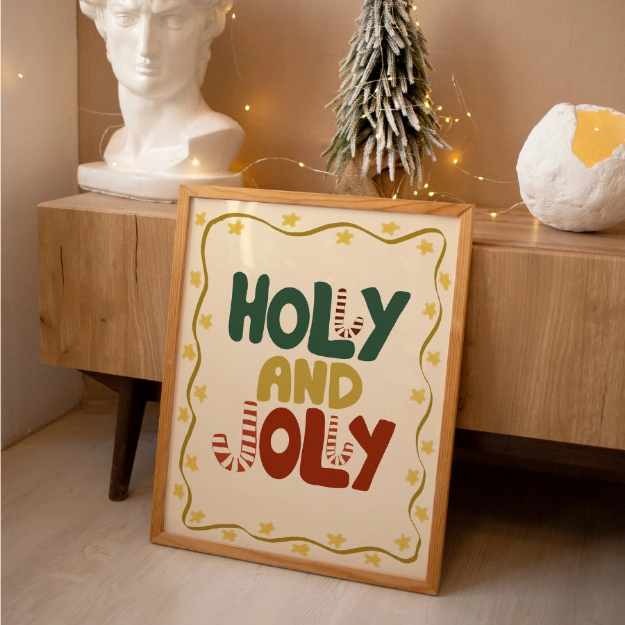Holy and Joly Wall Art – Festive Religious and Fun Poster