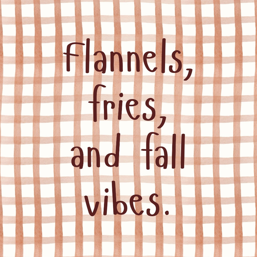 Wandbild „Flanellhemden und Herbststimmung“ – Gemütlicher Herbst-Zitatdruck