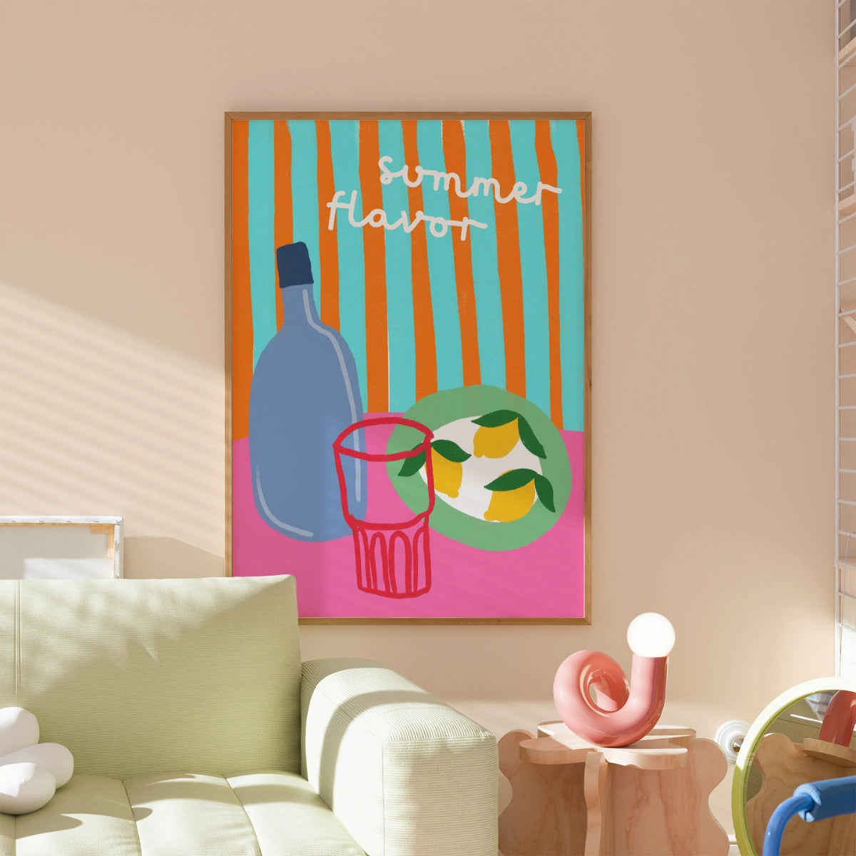 Summer Flavor Wall Art - Retro Mediterranean Print