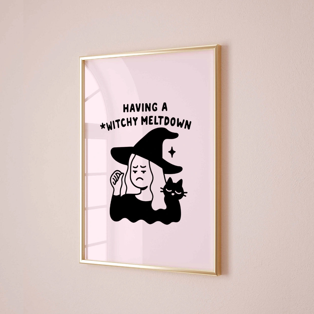 Hexen-Zusammenbruch – Lustiger Halloween-Druck