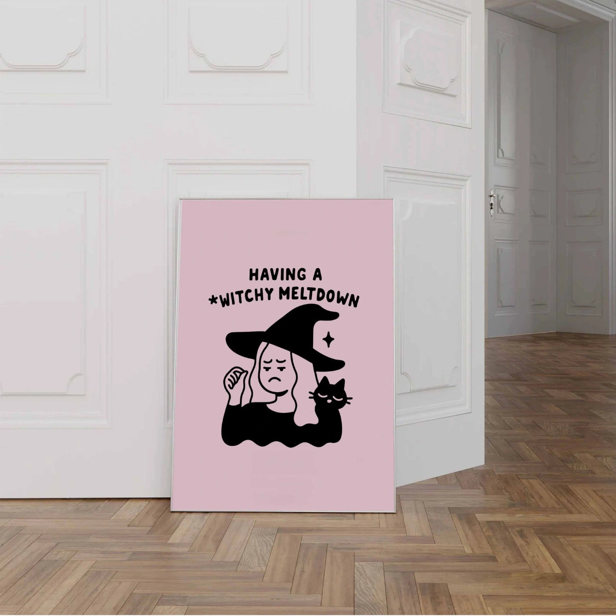 Hexen-Zusammenbruch – Lustiger Halloween-Druck