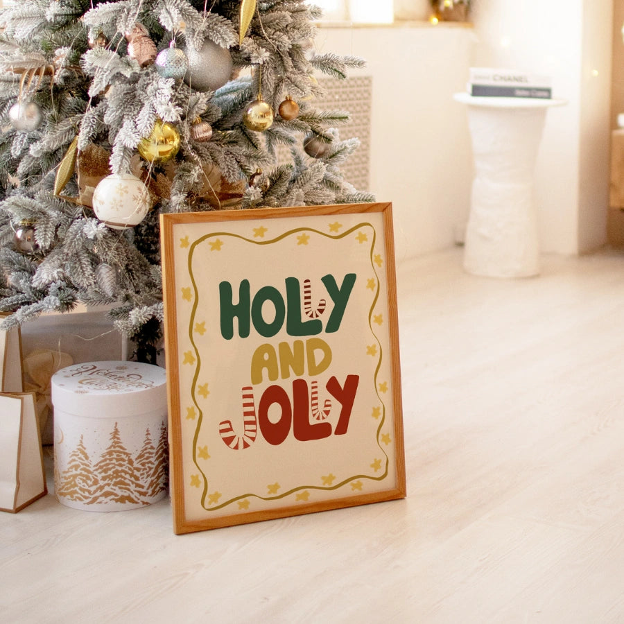 Holy and Joly Wall Art – Festive Religious and Fun Poster