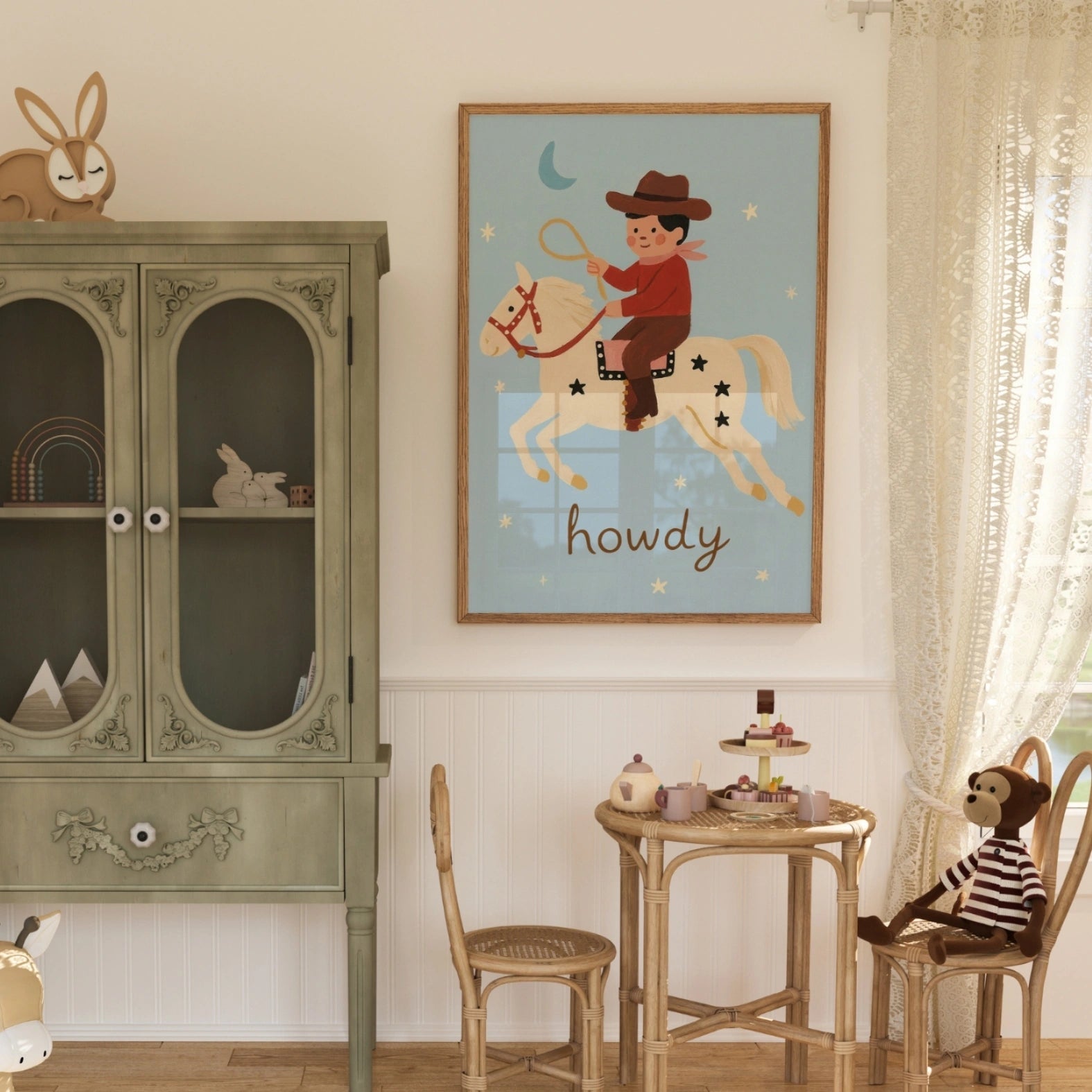 Howdy Cowboy Nursery Print