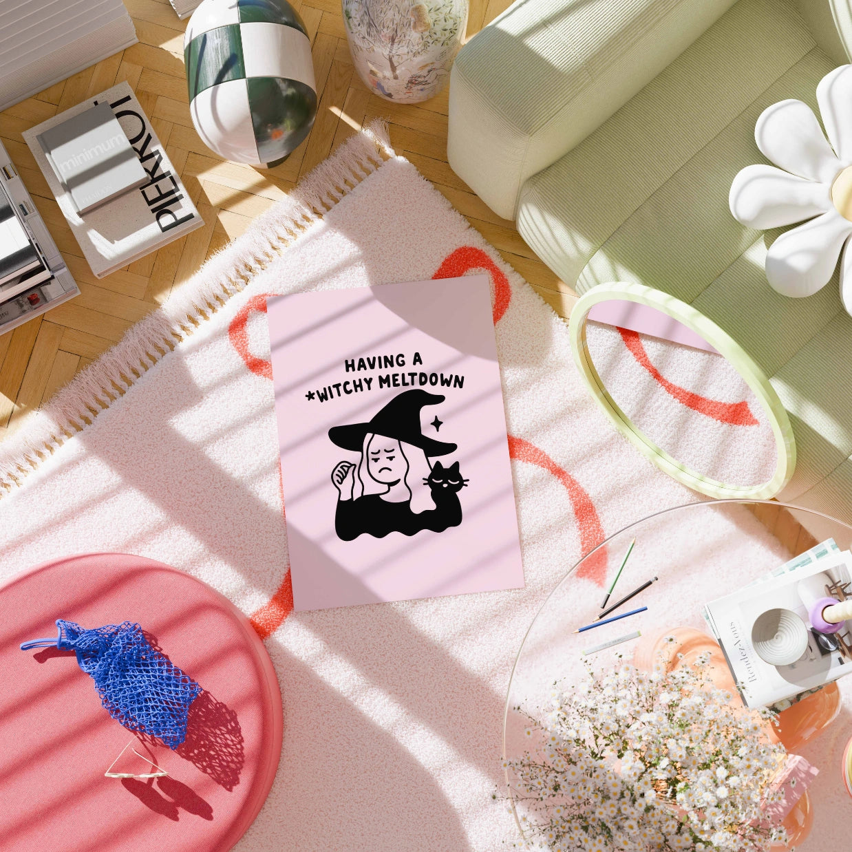 Hexen-Zusammenbruch – Lustiger Halloween-Druck