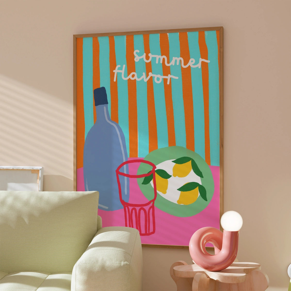 Summer Flavor Wall Art - Retro Mediterranean Print