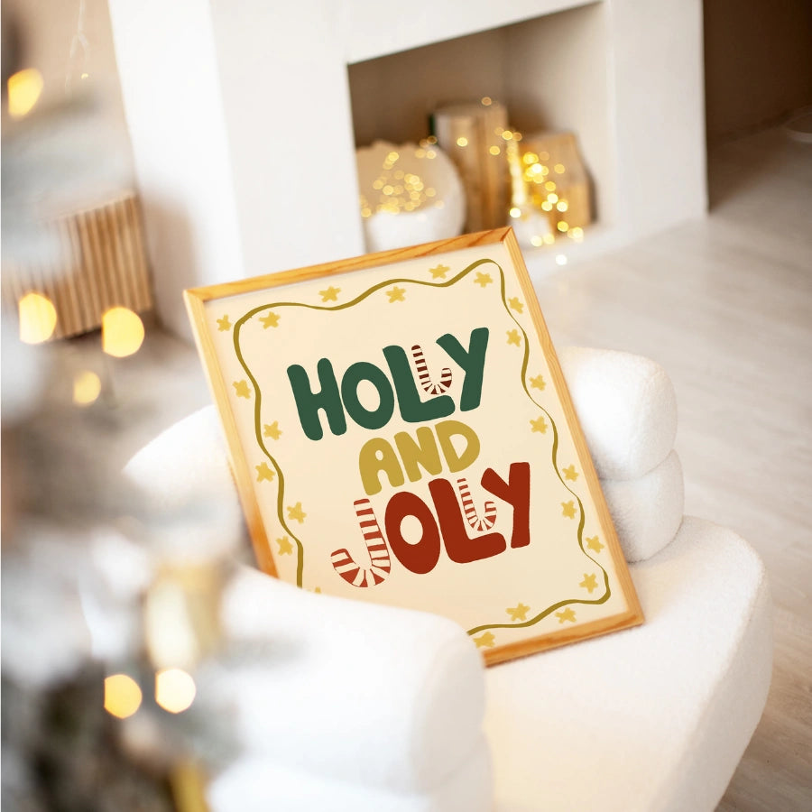 Holy and Joly Wall Art – Festive Religious and Fun Poster
