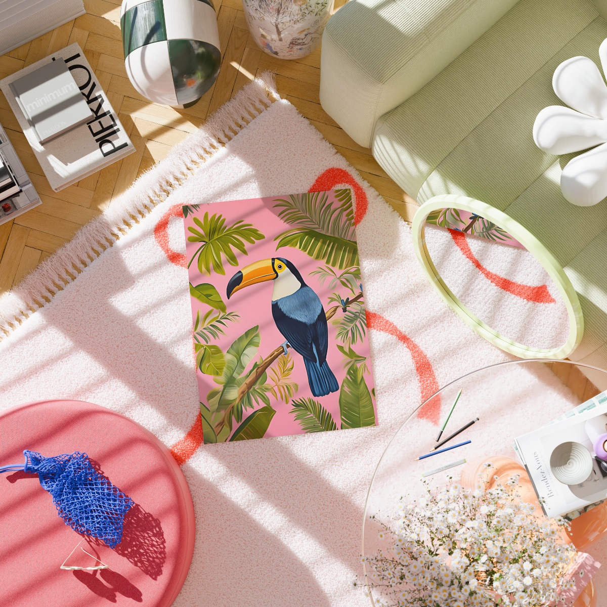 Tropical Toucan Wall Art – Vibrant Jungle Bird Print