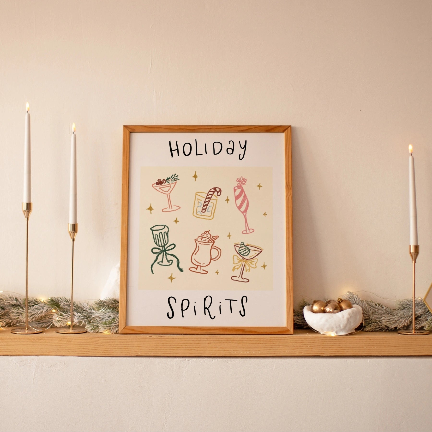 Festive Cocktail Wall Art