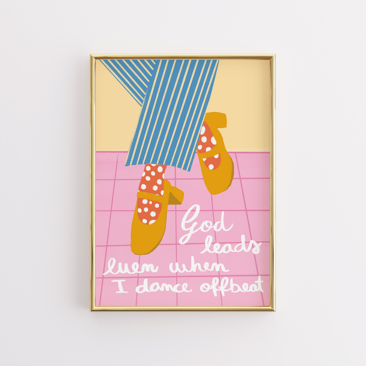 God Leads Wall Art – Funny Christian Print