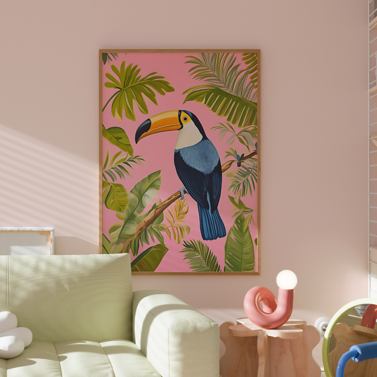 Tropical Toucan Wall Art – Vibrant Jungle Bird Print