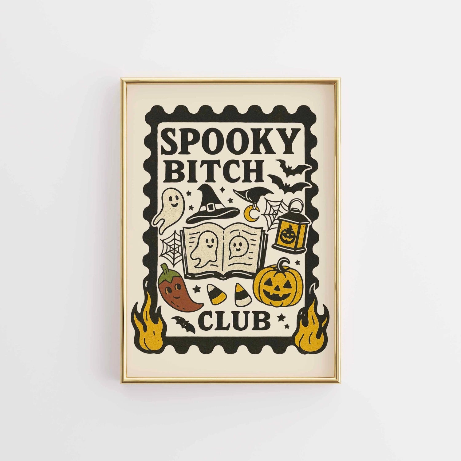 Spooky Bitch Club Poster – Halloween Wall Art